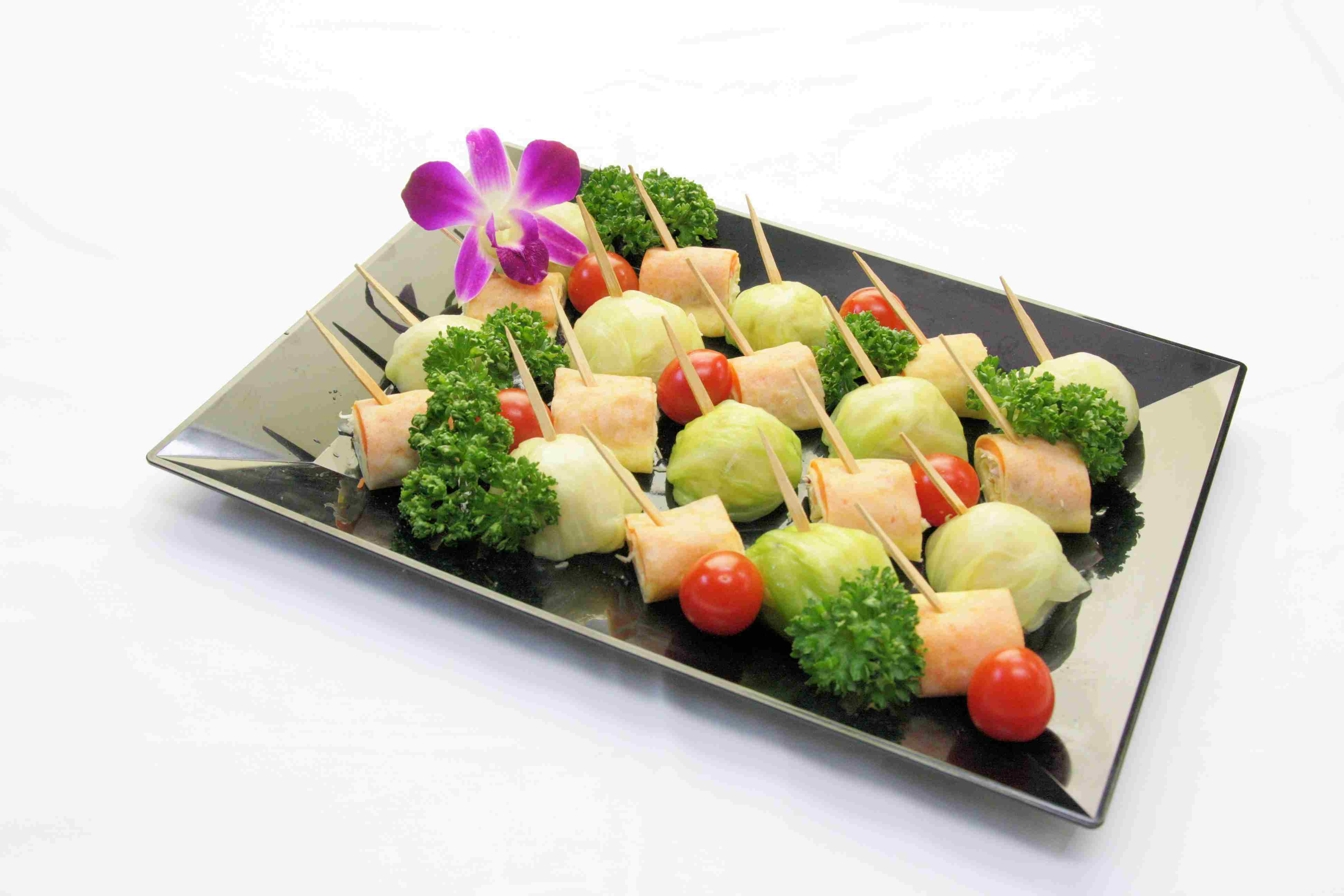 キャベツボール & サーモンクレープ巻